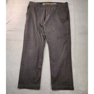 Lee Extreme Comfort MVP Pants Mens 38x30 Gray Straight Performance Stretch Chino